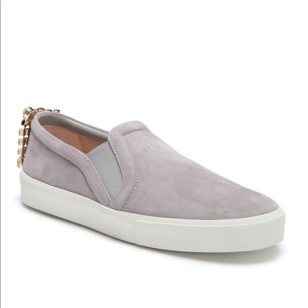 Stuart Weitzman Harlow Suede Gem Tassel Sneaker